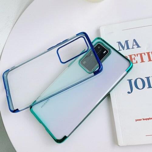 Fashionable Simple Plain Phone Case For Huawei Honor 30 20 10 9 8 Honor Paly X10 Cases Electroplating Soft TPU Transparent Cover
