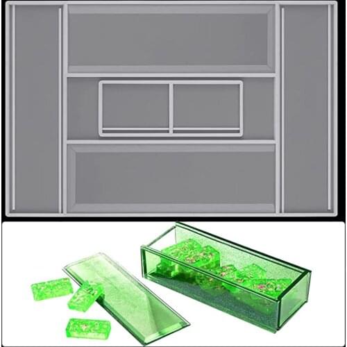 A Set Dominoes Silicone Molds Combination Multi-Size Rectangle Epoxy Resin Mold For Decoration Accessories Tool DIY Craft Making