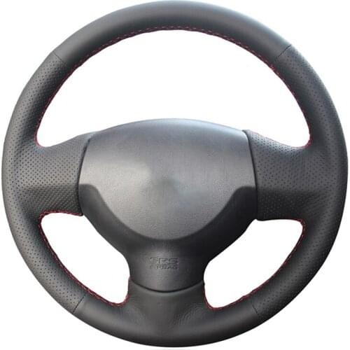 Black Artificial Leather No-slip Car Steering Wheel Cover for Mitsubishi Lancer X 10 2007-2015 Outlander 2006-2013 ASX 2010-2015