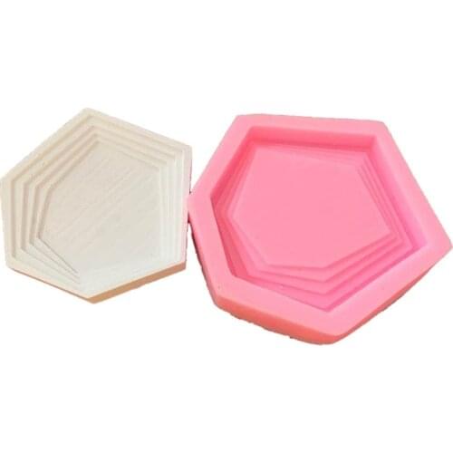 Irregular Silicone Resin Tray Molds Geode Agate Platter Molds Hexagon Coaster Resin Molds Tray Plate Resin Mold Tools