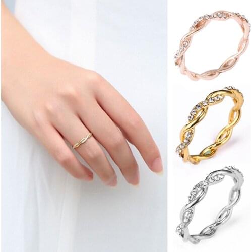 2021 New Woman Twist Ring Couples Ring Hot Sale Simple Fashion Jewelry Womens Ring Jewelry Twisted Shape Gifts Dropshipping
