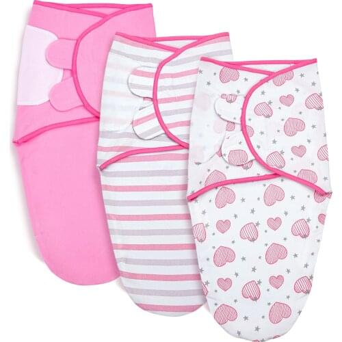 0-3Month Newborn Swaddle Blanket Wrap Small-Medium Babies Cotton Swaddling Sack Infant Adjustable Swaddles for Baby Girls Boys