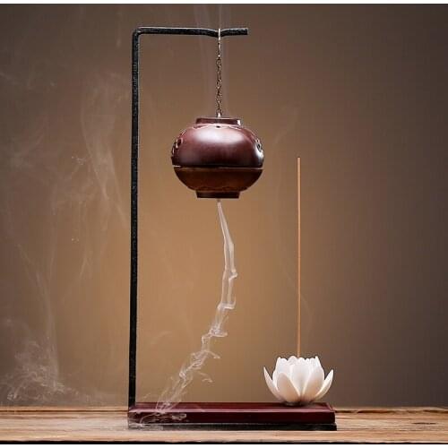 Chinese Zen Reverting Censer Ceramic Household Indoor Hanging Sandalwood Tray Censer Creative Decoration Home Accessories