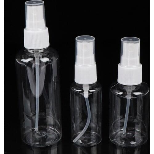 1Pcs Transparent Empty Spray Bottles 30ml/50ml/100ml Plastic Portable Refillable Container Empty Cosmetic Containers