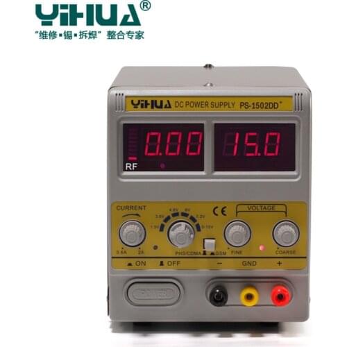 YIHUA 1502DD+ for Mobile Phone15V 2A Adjustable Regulated DC Power Supply with LED Display