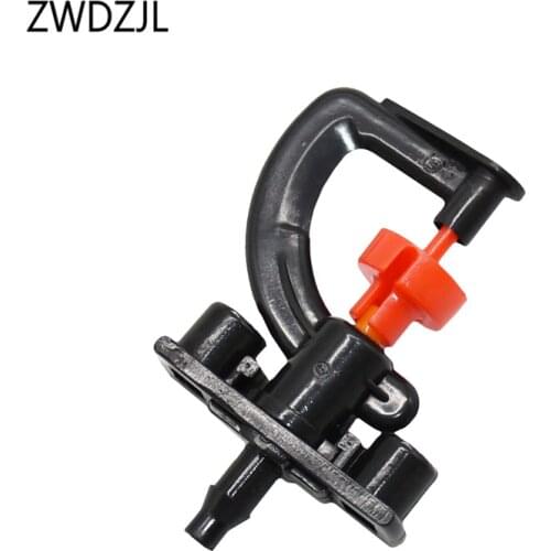 360 Degree Rotating Sprinkler Nozzle Greenhouse drip irrigation G Type Suspension nozzle Micro Sprinkler 1/4 hose 100pcs
