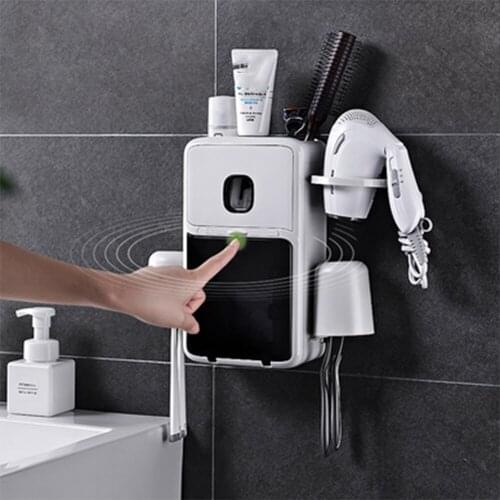 Toothbrush rack free punching brushing tooth cup holder bathroom mouth cup set wall hanging wall type dental rack