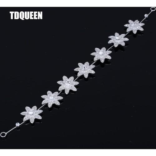 Bridal Rhinestone Crystal Hair Vine Tiara Pearl Decorative Wedding Headpiece Floral Hair Accessories for Women