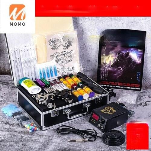Tattoo Machine Set Full Set of Chopsticks Machine Integrated Equipment Tattoo Professional Student Beginner Self-study Tool