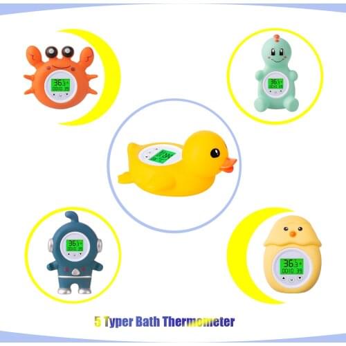 Bath Thermometer Tri-color Fahrenheit and Celsius Lovely Room Bathtub Safety Temperature Dinosaurs Shape Bath Toy