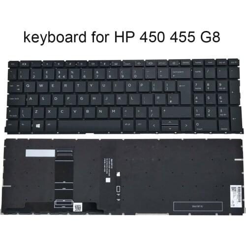 UK Laptop backlit keyboard for HP ProBook 450 G8 455R G8 ZHAN 66 PRO 15 G4 X8QC replacement Keyboards GB British Notebook pc KB