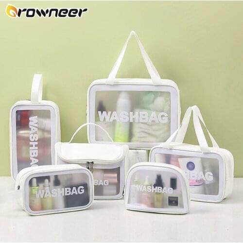 Large Capacity PU Travel Storage Bag Matte Waterproof Makeup Cosmetic Handbag Convenient Toiletry Organize Wash Bag For Female