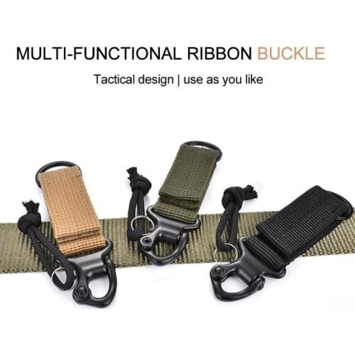 High Strength Nylon Key Hook Molle Webbing Buckle Tactical Belt Buckle Hanging System Belt Buckle Hanging Camping Hiking