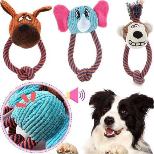 Funny Dog Toys Stuffed Dog Sustainability Chew Cat Toys Squeak Noise Made Lovely Pet Toy Dog Plush Toy Monkey Dog Elephant Style
