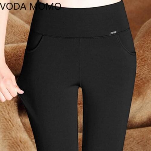Plus Size S-6XL Women Pencil Pants High Waist Skinny Thick Velvet Warm Winter Leggings Jeggings Legins Feminina Trousers
