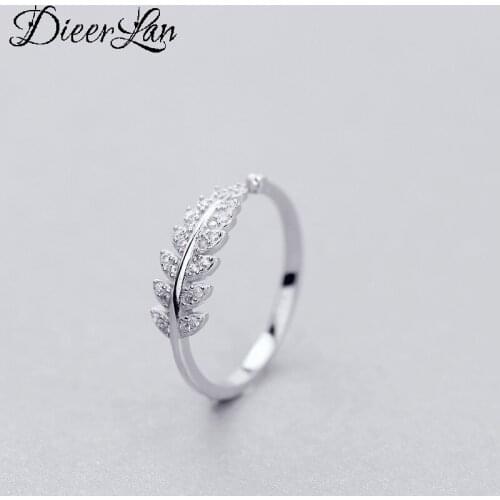 Hot Sale Charming Romantic Crystal Leaf Rings for Women Men Jewelry Adjustable Size Rings Christmas Gift Dropship 2021