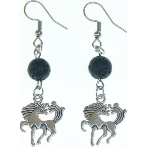 Horse Unicorn Dangle Earrings For Women Metal Alloy DIY Pendant Making Findings Handmade15*20mm Retro Jewelry Wholesale