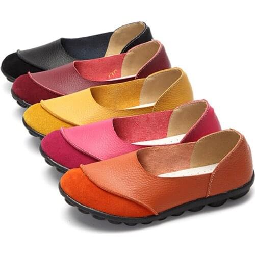 New Plus Size 43 Flats Woman Loafers Candy Color Slip On Flat Shoes Cow Suede Flats Comfortable Ladies Shoes Zapatos Mujer