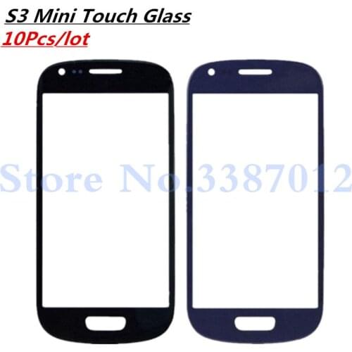 10Pcs/lot Front Outer LCD Touch Screen Lens Glass For Samsung Galaxy S3 mini i8190 8190 Parts Replacement