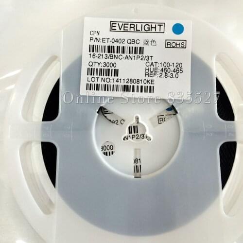 3000pcs/lot LED 0402 / 1005 SMD light beads bright blue LED light emitting diode