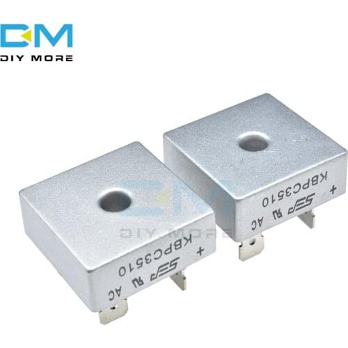 5PCS KBPC3510 1000V 35A Diode Bridge Rectifier KBPC-3510 Single Phase Bridge Rectifier 4 Four Terminals Half Wave Low Power Loss