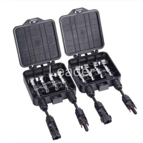 5 pcs/lot Top quality 4 way PV Junction Box Combiner Boxes for Solar Energy System, 3 Diodes Solar JB with PV Connector XH0200