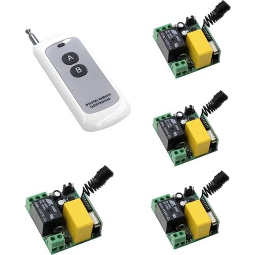 AC 220V Wireless Remote Control Light Switch System Remote Light Power Switch 1CH 10A Relay Module Receiver Transmitter 433Mhz