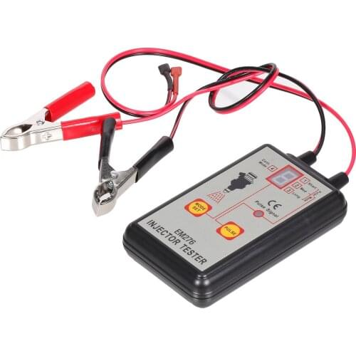 EM276 Auto Injector Tester 4 Pluse Modes Fuel Injector Flush Cleaner Adapter Cleaning Tool Kit