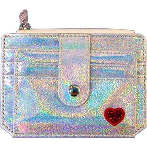 Holographic Wallet ID Money Credit Card Holder Pocket Case Business Drivers License Organizer for WoMan Girls