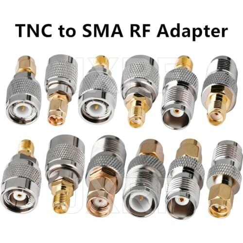 JXRF connector 2pcs RF coaxial coax adapter TNC Male Female Jack to SMA Male Plug Straight RP TNC connector to RP SMA Connector
