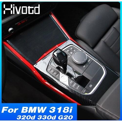 Central Control Gear Shift Box Panel Cover Interior Decoration Accessories Moulding Trim For BMW 318i 320d 330d G20 2020 2021