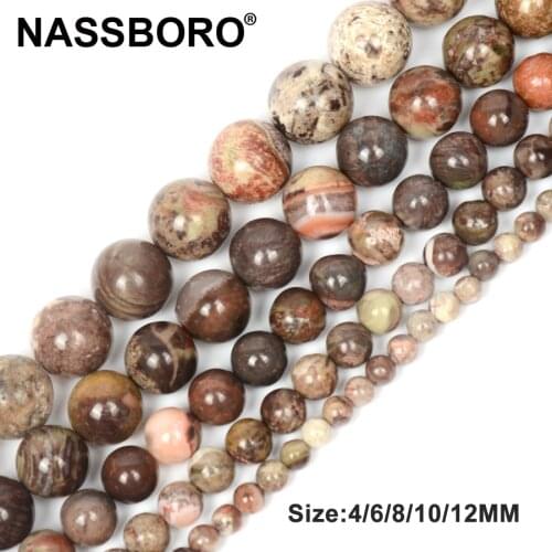 Fashion Natural Agat Stone Beads Round Charms Loose Beads For Jewelry Making 46 8 10 12mm 15'' DIY Spacer Bead Jewelery Gifts