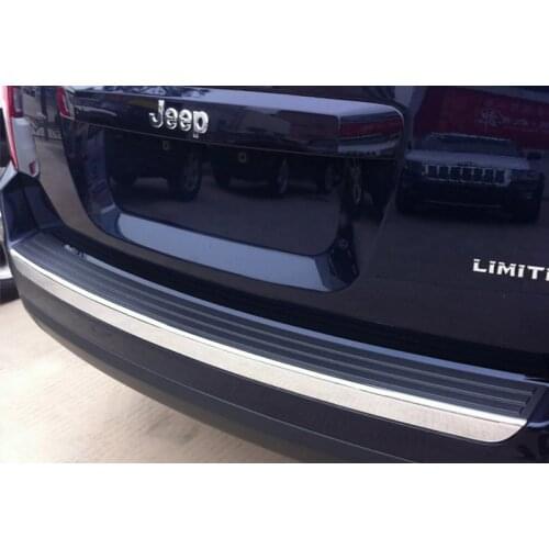 Stainless Steel rear Trunk Lid Hatch Bumper Door Sill Scuff Plate Trim For Jeep Compass Patriot 2011 2012 2013 2014 2015