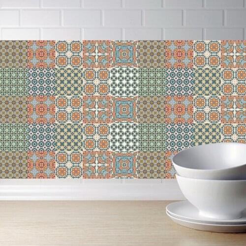 DIY Mosaic Wall Tiles Stickers Waist Line Wall Sticker Kitchen Adhesive Bathroom Toilet Waterproof PVC Wallpaper