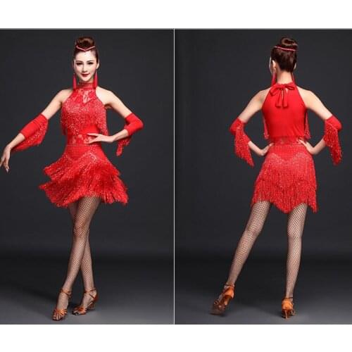 New 2018 Latin Dance Dress Women/Girls/Lady New Sexy Fringe Salsa/Ballroom/Tango/Rumba/Samba/Latin Dresses For Dancing