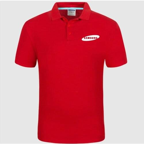 2021 New Polo Shirt Samsung logo Cotton Polo shirt Short Sleeve High Quantity polo shirts