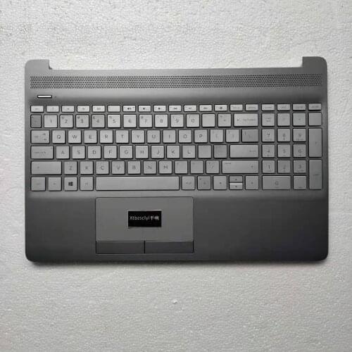 New For HP 15S-DU 15S-DY 15S-DR 15S-DW TPN-C139 Upper top cover laptop shell keyboard case silver
