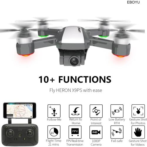 Updated JJRC X9PS GPS RC Drone Heron 4K 5G WiFi RC Quadcopter 1KM FPV 2-Axis Gimbal 50X Digital Zoom Optical Flow Positioning