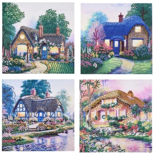 Landscape Diamond Painting Special-shaped Drill Garden Scenery Diamond Embroidery House Cross Stitch Mosaic Craft Home Decor