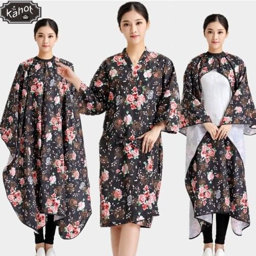 Salon Professional Barber Cape Apron Gown black Rose Flowers Waterproof Durable Hairdresser Guest robe Barber Hair Cutting Cape
