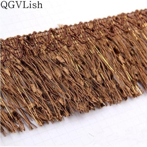 QGVLish 12M Curtain Tassel Fringe Lace Trim DIY Sewing Sofa Stage Fabrics Curtain Accessories Lace Ribbon Belts Trims Home Decor