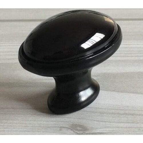 Modern simple fashion black dresser pulls knobs black ceramic drawer kitchen cabinet knobs pulls antique black furniture knobs