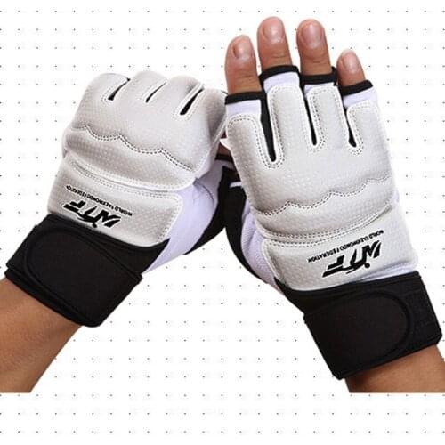 Fitness Equipment Fight Boxing Gloves Taekwondo Karate Training Kids Adult Hand Protector Martial Arts White Glove Exercise Tool