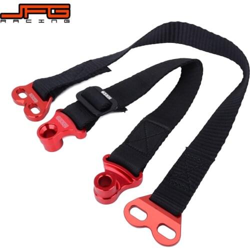 Motorcycle Red 470MM + 325MM Front + Rear Rescue Strap Pull Belt For YAMAHA YZ250F YZ450F YZF250 YZF450 2014-2019 Dirt Bike