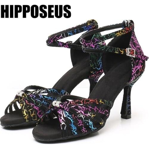Hipposeus Girls Latin Dance Shoes for Woman Ladies Ballroom Modern Tango Dancing Shoes Practise Shoes Performance Salsa Sandral