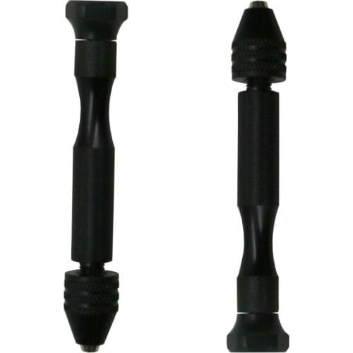 Twist Drills Bit Mini Micro Aluminium Manual Hand Drill Keyless Chuck 0.3-3.2mm walnut Woodworking Drilling Rotary Tools DT6