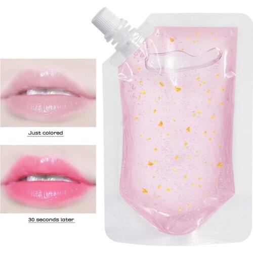 DIY Moisturizing Lip Gloss Base Gel Color Change Lip Gloss with Gold Foil Handmake Lips Makeup DIY Lipgloss Material Wholesale