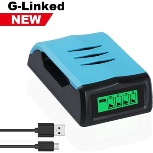 AA AAA Rechargeable Battery Charger 4 Slot LCD Smart USB Charger for 1.2V AA AAA NI-MH NICD Pre-charge Batteria