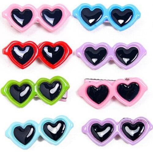 10pcs Pet Sunglasses Hairpins Cute Pet Dog Bows Hair Clips for Puppy Dogs Cat Yorkie Teddy Pet Hair Decor Pet Supplies