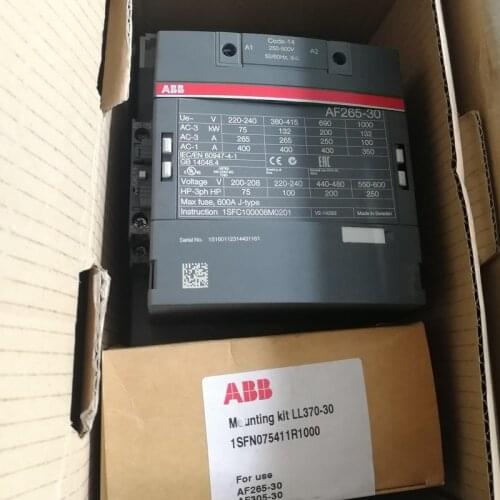 ABB 3-ploe contactors AF series AC/DC operated 1NC+1NO 265A 132kw AF265-30-11-11 AF265-30-11-12 AF265-30-11-13 AF265-30-11-14